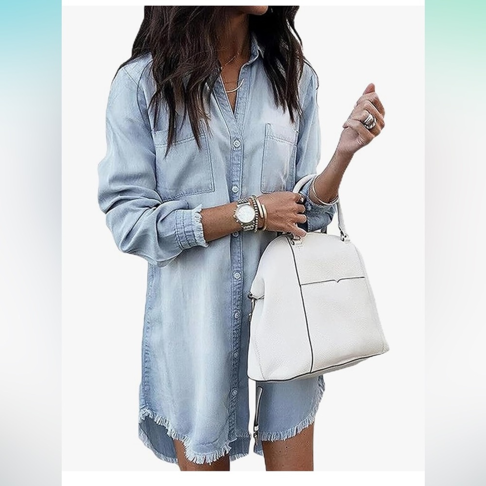 Size Large Denim Shirt Dress